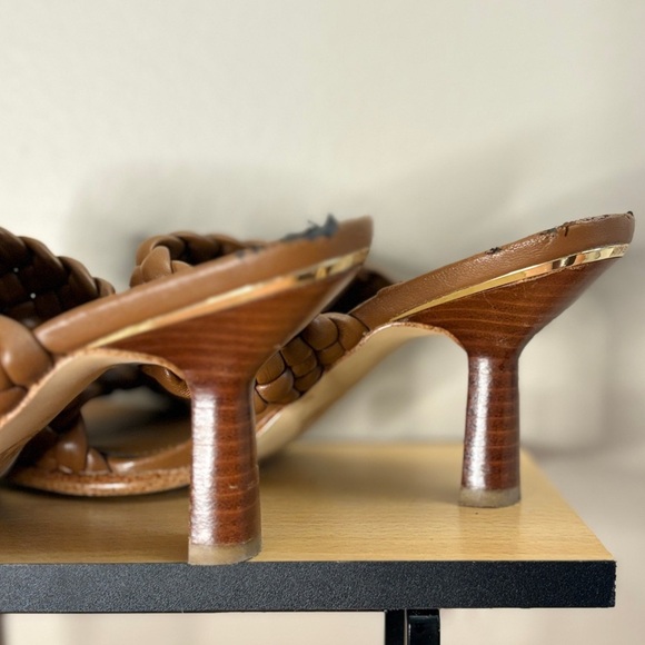 Michael Kors Cognac Brown Braided 3” Heeled Sandals - Picture 12 of 16